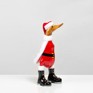 Bild in Slideshow öffnen, Ente &quot;Santa&quot; (Weihnachtsmann) aus Holz Geschenk Deko
