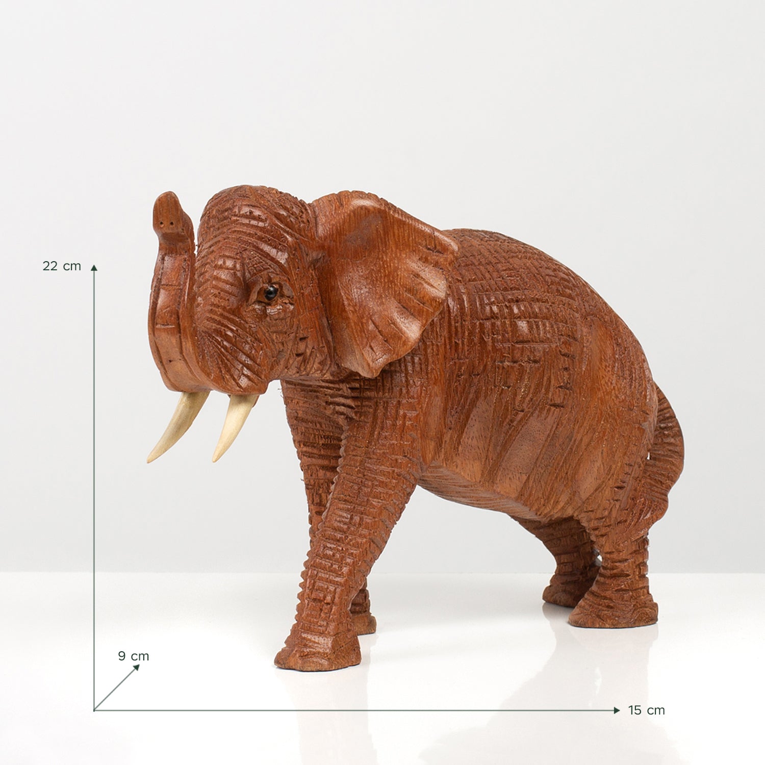Holzskulptur Elefant "DUNIA"