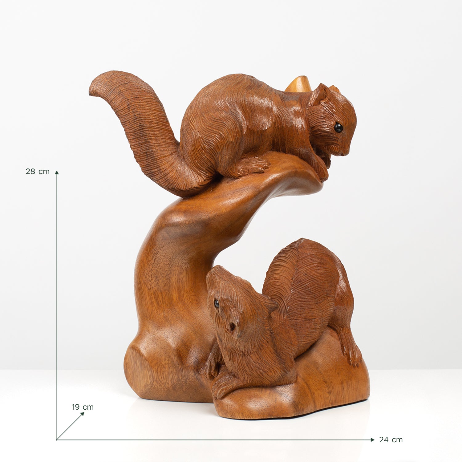 Eichhörnchen Skulptur | Vollholz