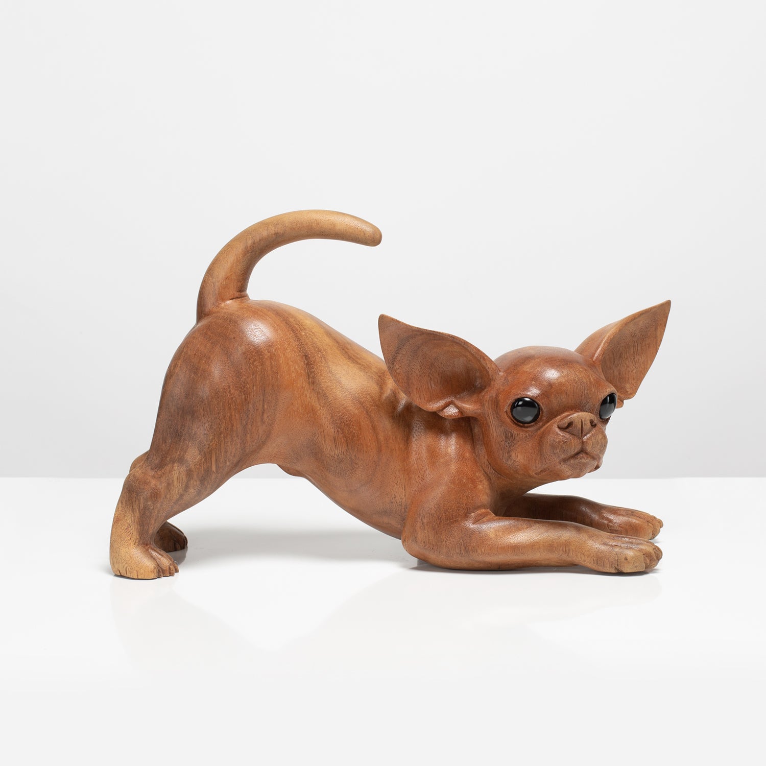Holskulptur "CHIHUAHUA LIU"- Holzdeko - Geschenk - Hund aus Holz