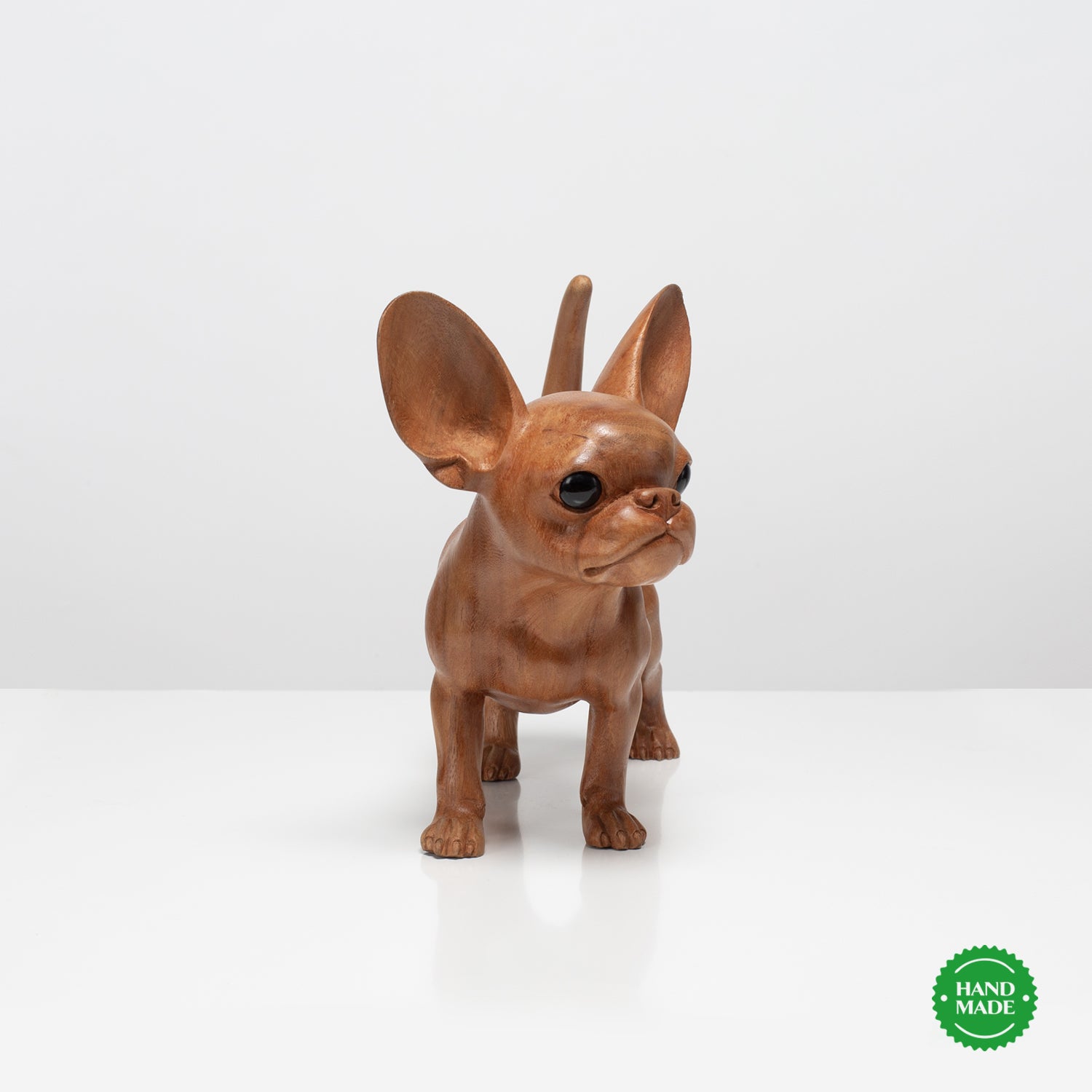 Holskulptur "CHIHUAHUA VIVI"- Holzdeko - Geschenk - Hund aus Holz