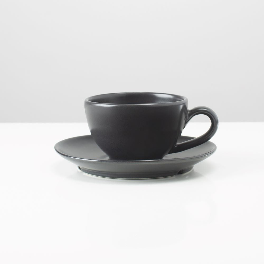 Kaffeetasse aus Keramik - mit grauer Glasur