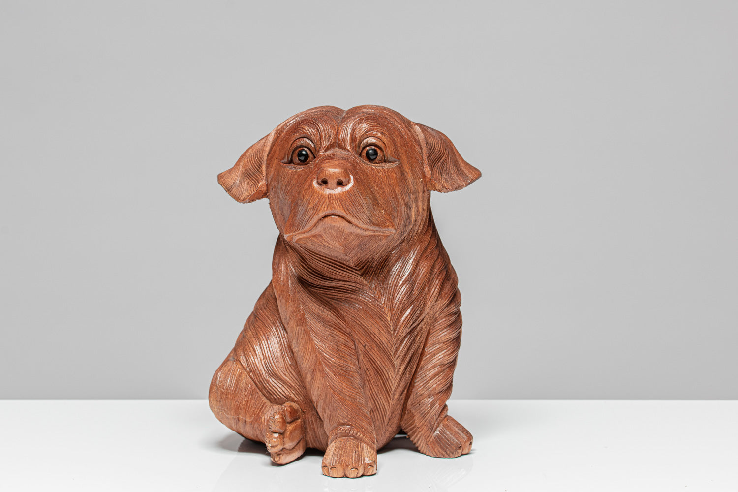 Skulptur "TERRIER" - Holzdeko - Geschenk - Hund aus Holz