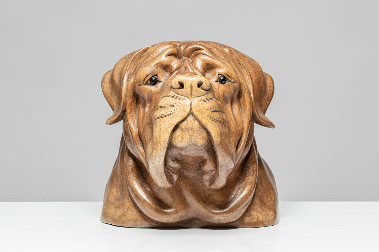 Büste "BULLDOGGE" | Vollholz - Holzdeko - Geschenk - Hund aus Holz