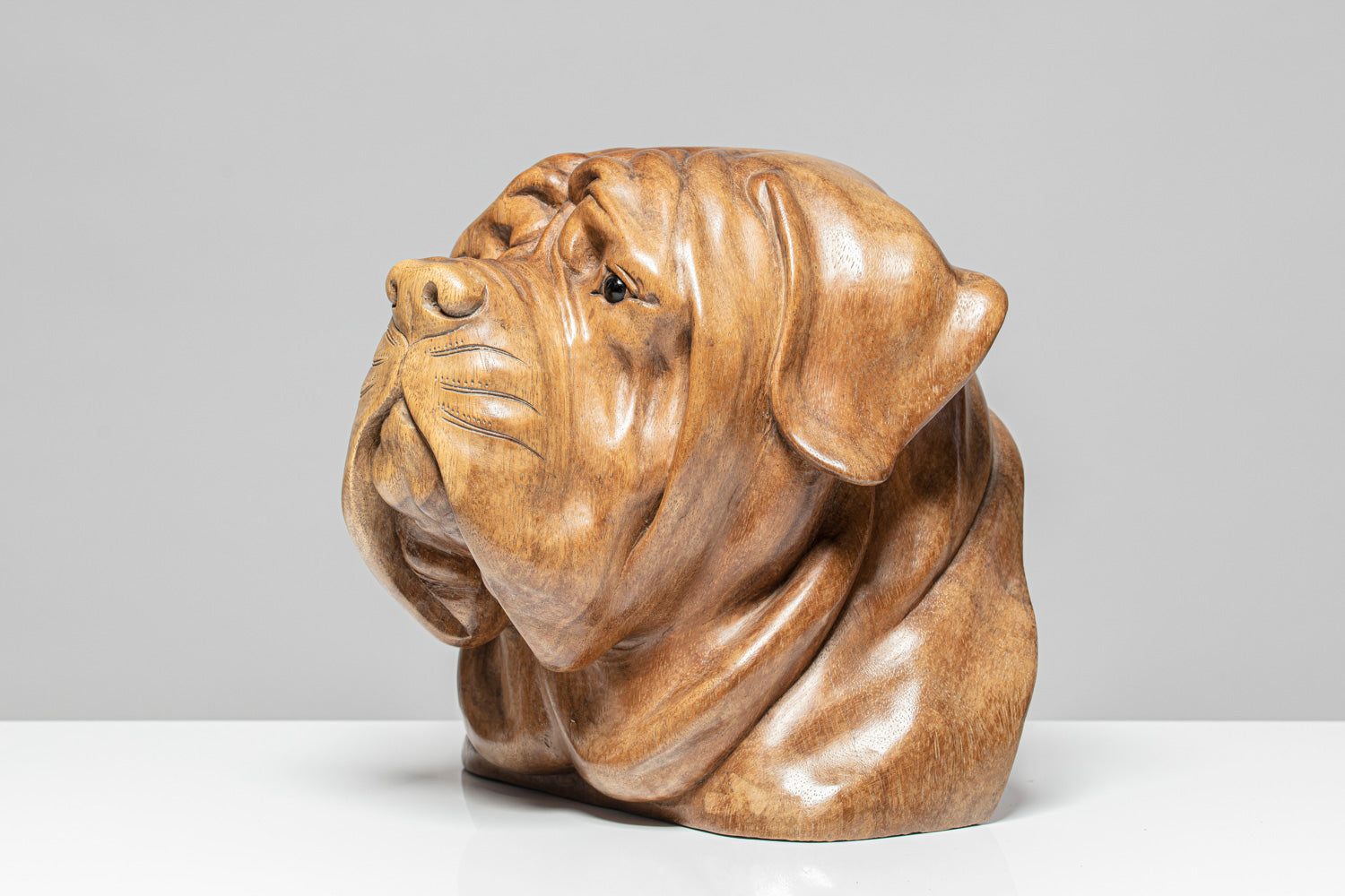 Büste "BULLDOGGE" | Vollholz - Holzdeko - Geschenk - Hund aus Holz