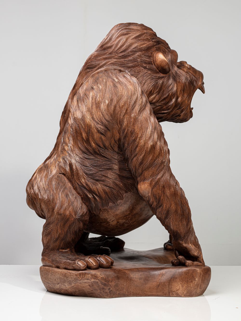 Gorilla Skulptur "GABBY" | Vollholz